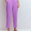 Double Cloth Crop Pants Amethyst Purple Double Cloth Crop Pants Amethyst Purple