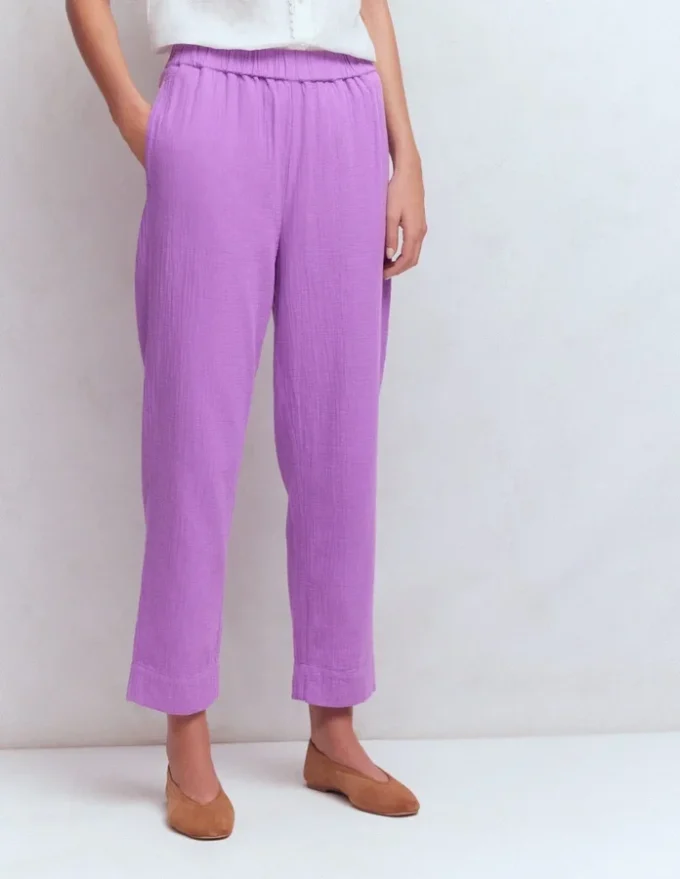 Double Cloth Crop Pants Amethyst Purple Double Cloth Crop Pants Amethyst Purple