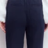 Double Cloth Crop Pants Navy Double Cloth Crop Pants Navy