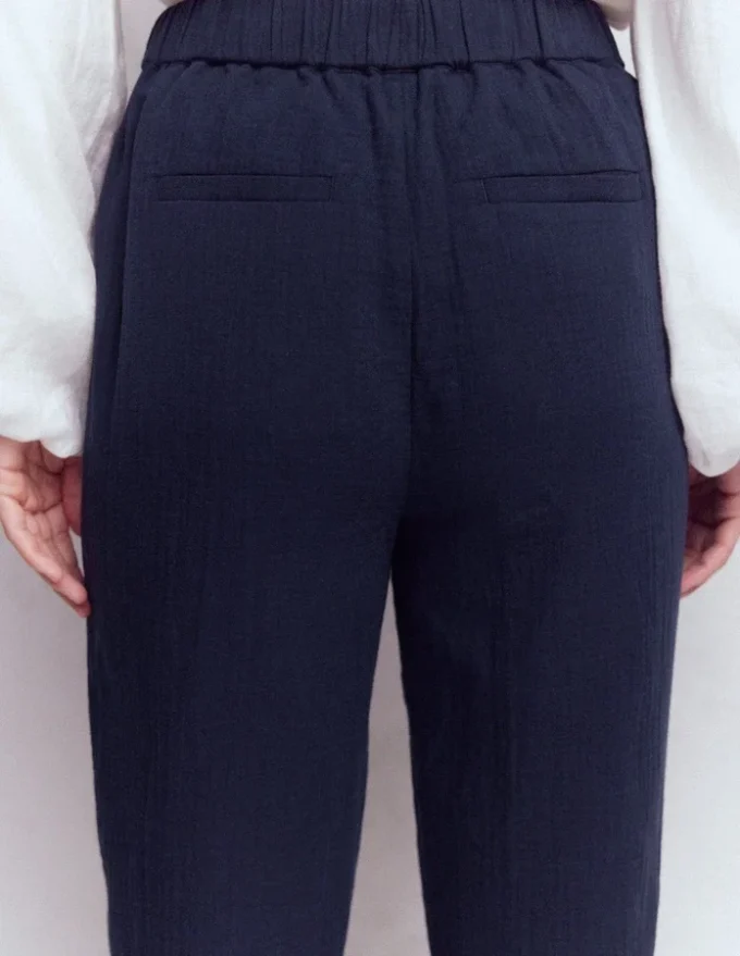 Double Cloth Crop Pants Navy Double Cloth Crop Pants Navy