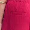 Double Cloth Crop Pants Pomegranate Double Cloth Crop Pants Pomegranate