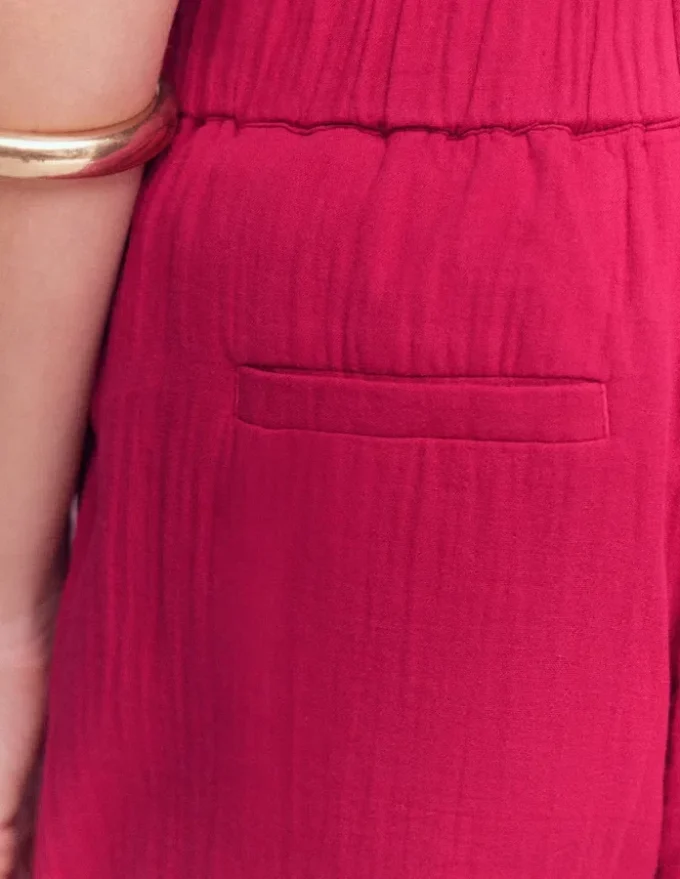 Double Cloth Crop Pants Pomegranate Double Cloth Crop Pants Pomegranate