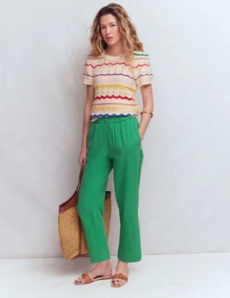 Double Cloth Crop Pants Shamrock Green