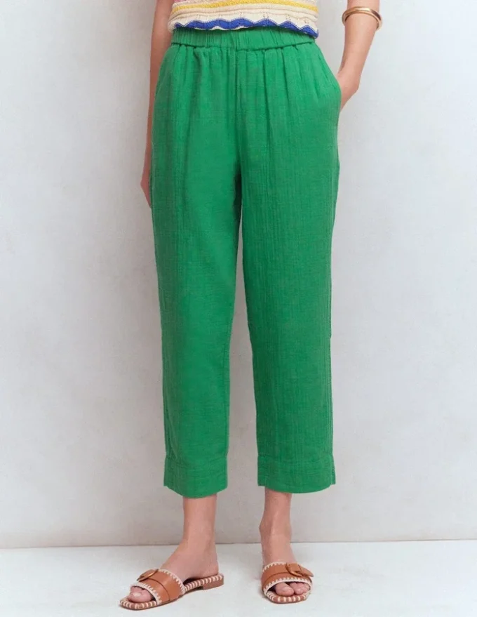 Double Cloth Crop Pants Shamrock Green Double Cloth Crop Pants Shamrock Green