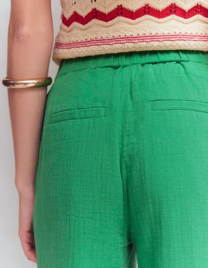 Double Cloth Crop Pants Shamrock Green Double Cloth Crop Pants Shamrock Green