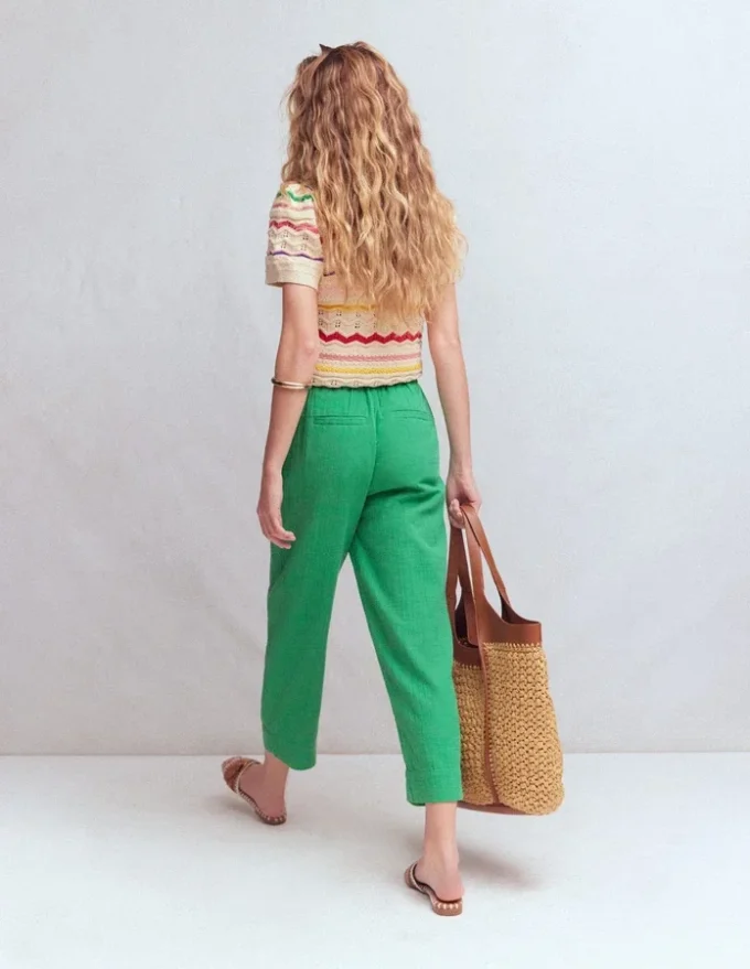 Double Cloth Crop Pants Shamrock Green Double Cloth Crop Pants Shamrock Green