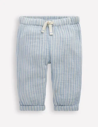 Double Cloth Pants Light Blue Stripe