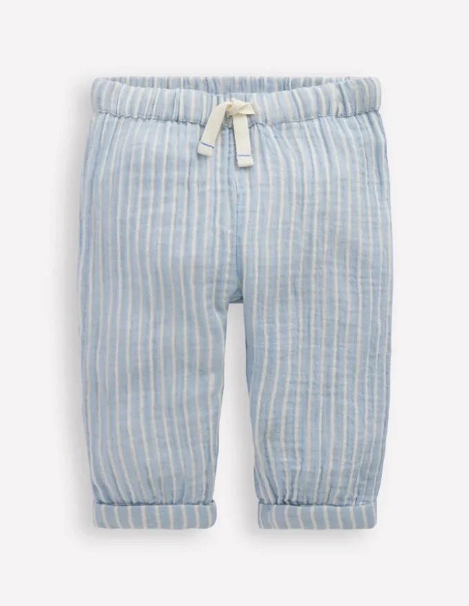 Double Cloth Pants Light Blue Stripe