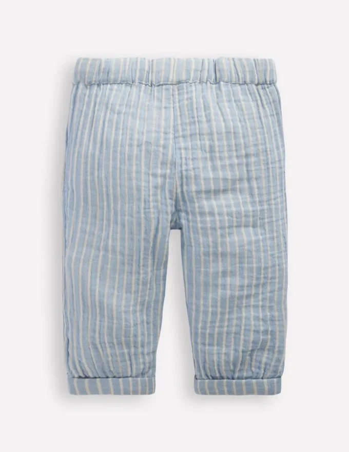 Double Cloth Pants Light Blue Stripe