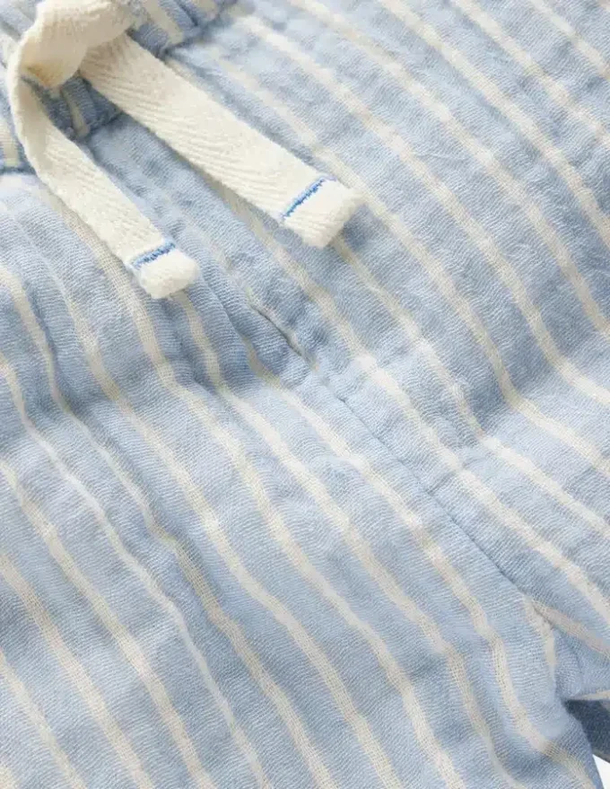 Double Cloth Pants Light Blue Stripe