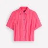 Double Cloth Shirt Pink, Neon Coral Mid Stripe Double Cloth Shirt Pink, Neon Coral Mid Stripe