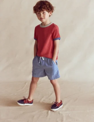 Double Cloth Shorts Ticking Stripe