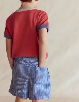 Double Cloth Shorts Ticking Stripe