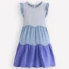 Double Cloth Twirly Dress Forget Me Not Blue Double Cloth Twirly Dress Forget Me Not Blue