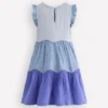 Double Cloth Twirly Dress Forget Me Not Blue Double Cloth Twirly Dress Forget Me Not Blue