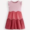 Double Cloth Twirly Dress Spring Blossom Colourblock Double Cloth Twirly Dress Spring Blossom Colourblock