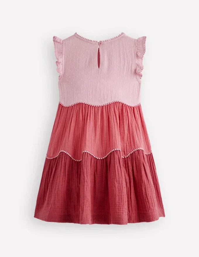Double Cloth Twirly Dress Spring Blossom Colourblock Double Cloth Twirly Dress Spring Blossom Colourblock
