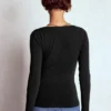 Double Layer Square Neck Top Black Double Layer Square Neck Top Black