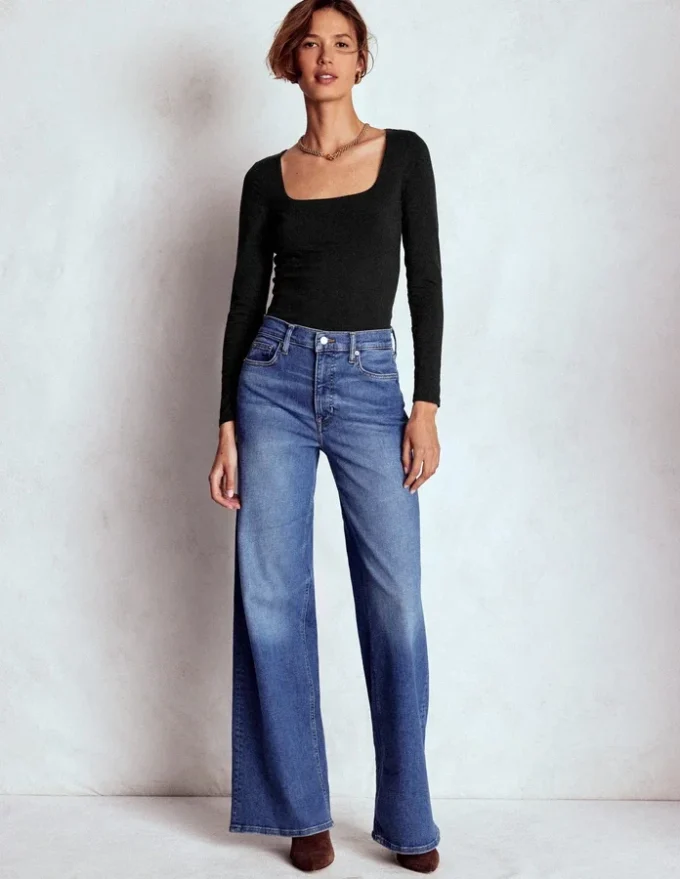 Double Layer Square Neck Top Black Double Layer Square Neck Top Black