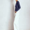 Double Layer Square Neck Top Navy Double Layer Square Neck Top Navy