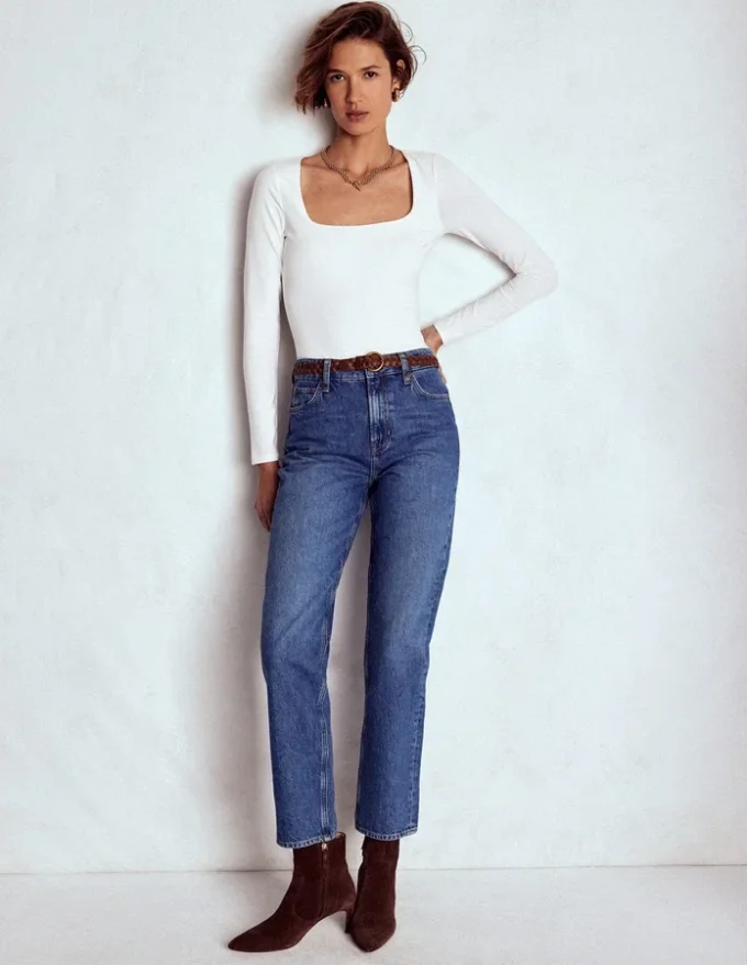 Double Layer Square Neck Top White Double Layer Square Neck Top White
