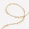 Double Strand Bead Necklace Gold Double Strand Bead Necklace Gold