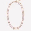 Double Strand Bead Necklace Pink Double Strand Bead Necklace Pink