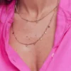 Double Strand Bead Necklace Pink Double Strand Bead Necklace Pink
