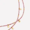 Double Strand Bead Necklace Pink Double Strand Bead Necklace Pink