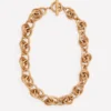 Double Twist Chain Necklace Gold Colour Double Twist Chain Necklace Gold Colour