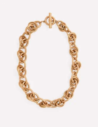 Double Twist Chain Necklace Gold Colour