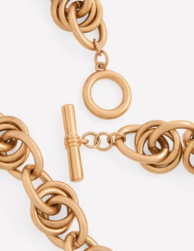 Double Twist Chain Necklace Gold Colour Double Twist Chain Necklace Gold Colour