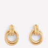Double Twist Earrings Gold Colour Double Twist Earrings Gold Colour