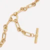 Drop Chain T-bar Necklace Gold Colour Drop Chain T-bar Necklace Gold Colour