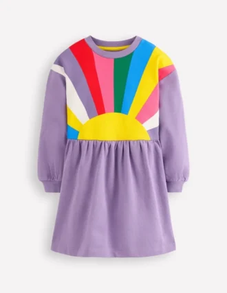 Drop Shoulder Sweat Dress Aster Purple Sunray