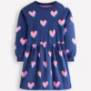 Drop Shoulder Sweat Dress Starboard Blue Love Hearts Drop Shoulder Sweat Dress Starboard Blue Love Hearts