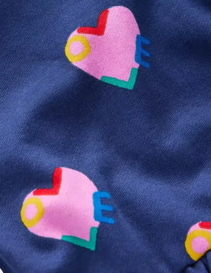 Drop Shoulder Sweat Dress Starboard Blue Love Hearts Drop Shoulder Sweat Dress Starboard Blue Love Hearts