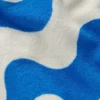 Dropped Shoulder Towelling Top Blue Wave Stripe Dropped Shoulder Towelling Top Blue Wave Stripe