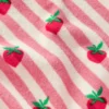 Dropped Shoulder Towelling Top Blush Strawberry Stripe