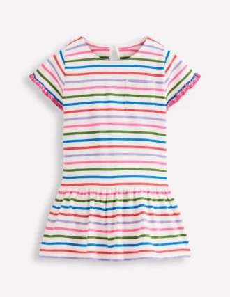 Dropped Sleeve Tunic Multi Stripe
