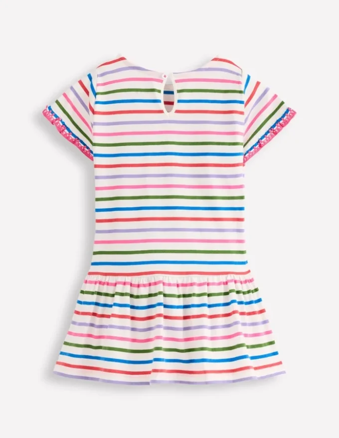 Dropped Sleeve Tunic Multi Stripe Dropped Sleeve Tunic Multi Stripe