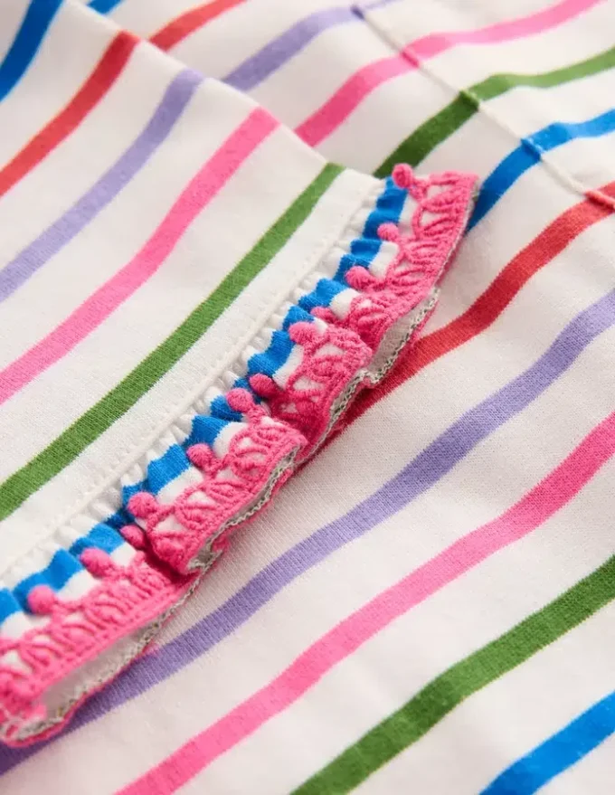 Dropped Sleeve Tunic Multi Stripe Dropped Sleeve Tunic Multi Stripe
