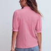 Eda Ruffle Front Shirt Formica Pink