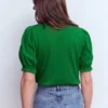 Eda Ruffle Front Shirt Fresh Green