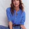Eda Ruffle Front Shirt Regatta