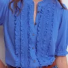 Eda Ruffle Front Shirt Regatta