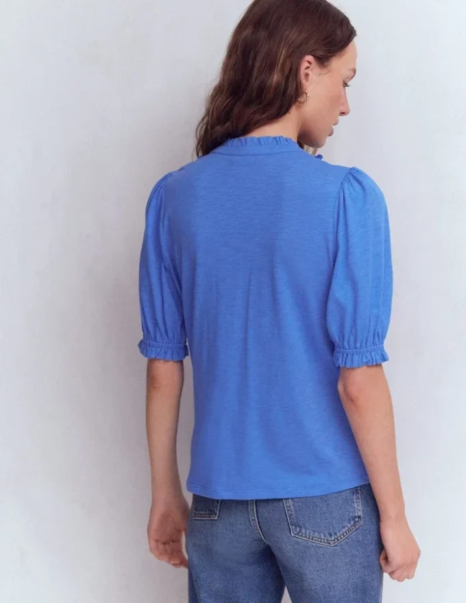 Eda Ruffle Front Shirt Regatta