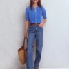 Eda Ruffle Front Shirt Regatta