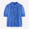 Eda Ruffle Front Shirt Regatta