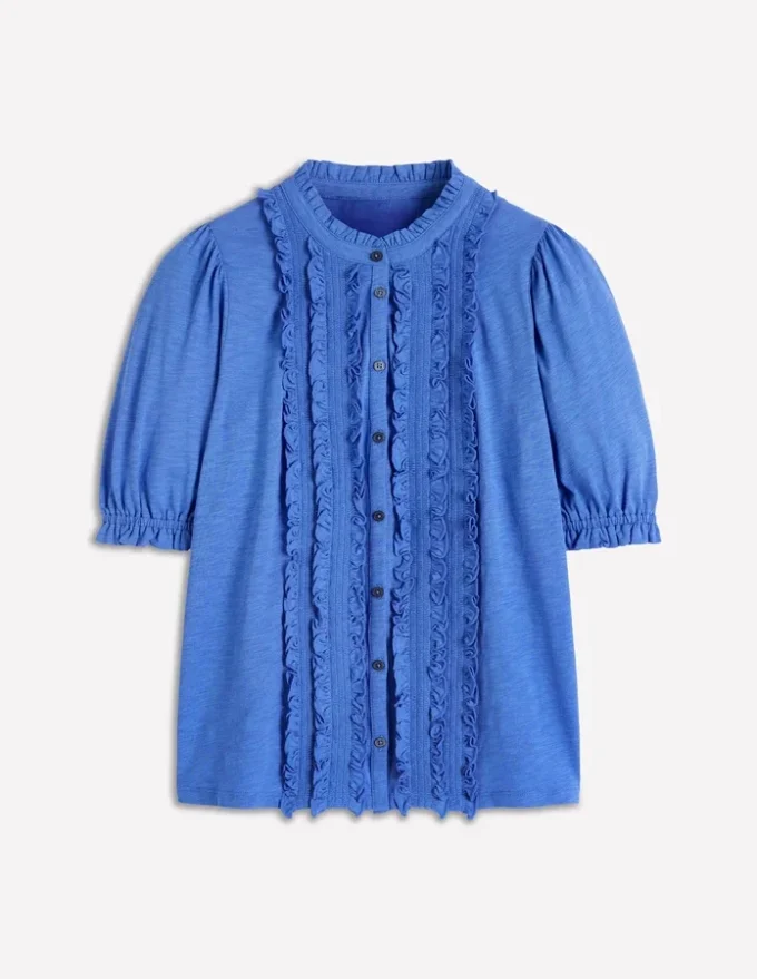 Eda Ruffle Front Shirt Regatta